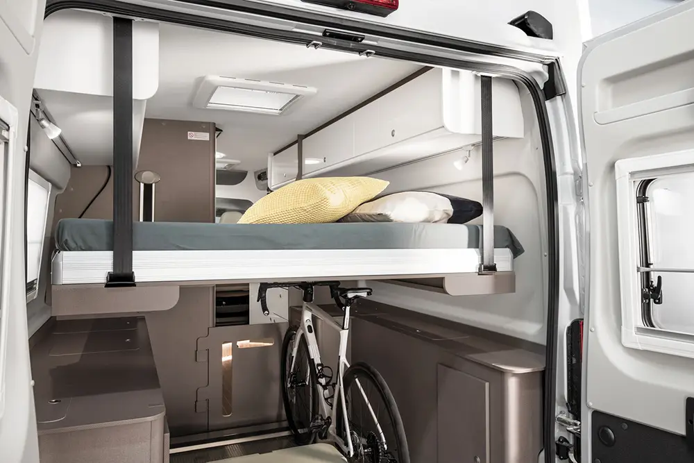 Campervan-Grundriss auf Fiat Ducato-Basis