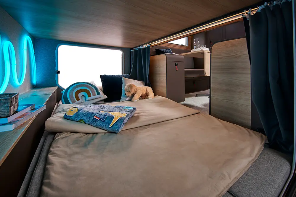 TALIS – Buerstners Vision der Wohnwagen-Zukunft Kinderbett