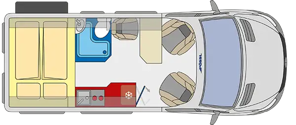 Poessl Roadstar X 4x4 Campervan Grundriss