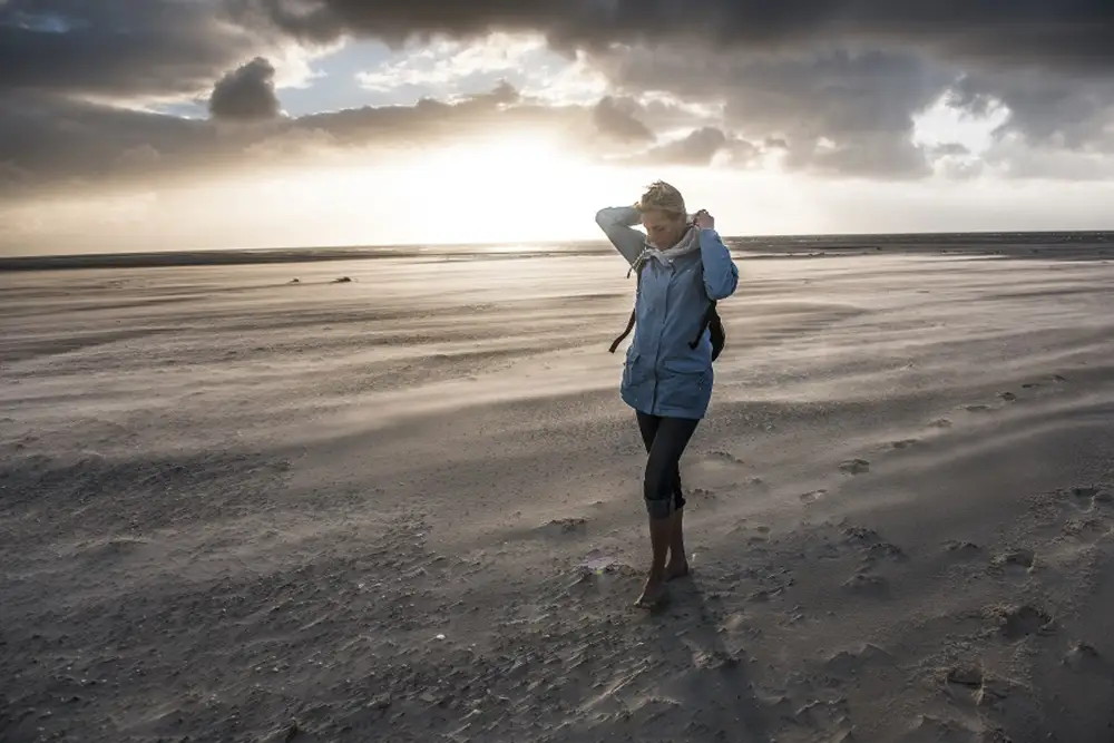 Unterwegs auf Westerhever Sand im Herbst